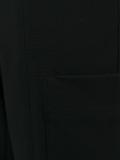drop-crotch flared cropped trousers
