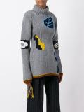 hand-knitted embroidered jumper