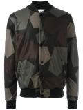 camouflage print bomber jacket
