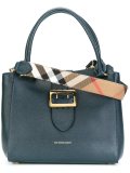 buckled closure shoulder bag