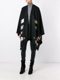 metallic striped poncho