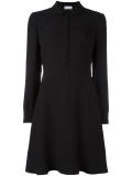 front button flared dress