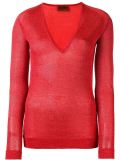 v-neck shimmer sweater