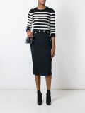 buttoned pencil skirt 