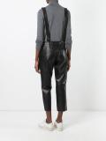 leather dungarees