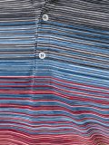 gradient striped polo shirt