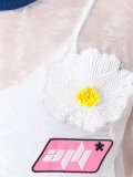 透视贴花细节T恤