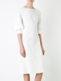 layered puff sleeve dress