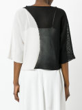 short-sleeve contrast jumper 