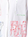 hand drawing print shirt 