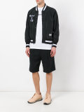 'Society' embroidered bomber jacket