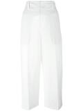 wide-legged cropped trousers