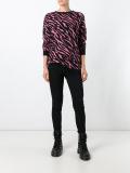 zebra pattern pullover