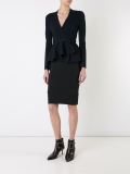 crepe knit wrap blouse
