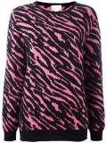 zebra pattern pullover