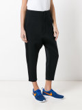 cropped tapered trousers
