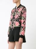 roses embroidery bomber jacket
