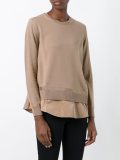 layered effect knit sweater