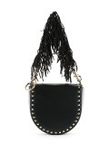 studded half moon shoulder bag