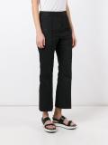 cropped straight leg trousers