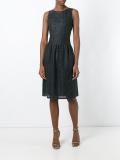 embroidered pleated skirt dress