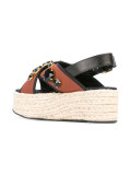 espadrille platform crossover sandals