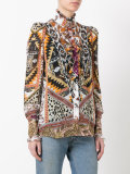 printed sheer shirt