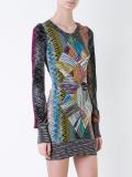 patterned sweater dress