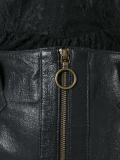 high-rise leather shorts