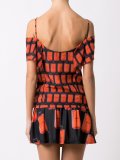 off shoulder printed blouse