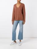 deep V-neck jumper
