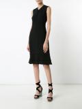 raw-edge trim dress 