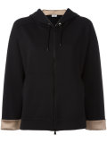 zipped hooded jacket