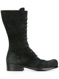 mid-calf lace-up boots