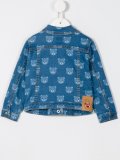 teddy bear print denim jacket