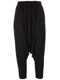 drop-crotch cropped trousers