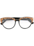 logo oval frame sunglasses