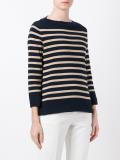boat neck striped jumper