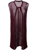 mesh knit cardigan
