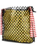 oversized netted shoulder bag
