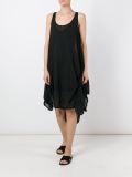 ruched semi sheer dress