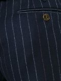 细条纹九分锥形腿长裤