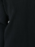 pleated long sleeve v-neck t-shirt