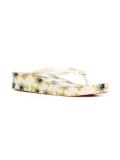 floral print flip flops
