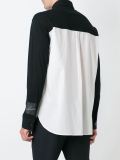 skeleton print contrast shirt