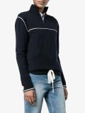 zipped collar jumper