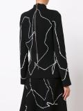 jacquard mock neck sweatshirt