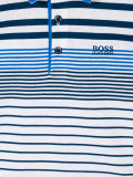 stripe print polo shirt