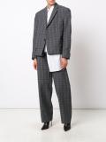 plaid single breasted oversized jacket