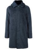 button down hooded coat